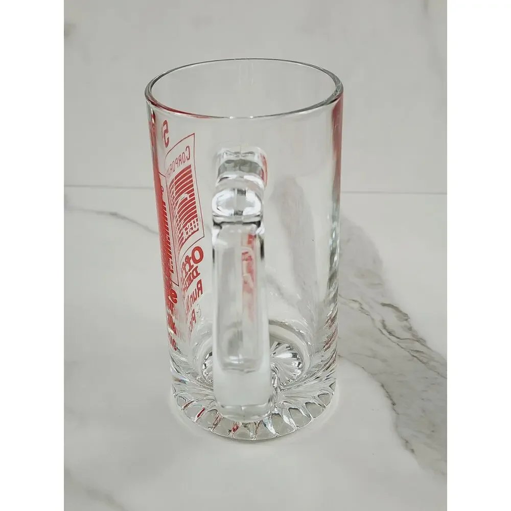 Office Depot Mug Beer Glass Corporate Cup Run Walk Picnic 1994 USA 5 1/2
